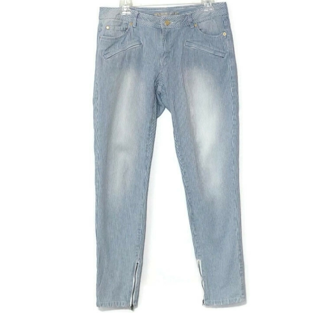 Michael Kors Izzy Skinny Striped Jeans